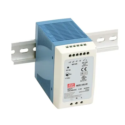 Блок питания MeanWell MDR-100-24 MW, DIN, 100Вт, 24В/4А