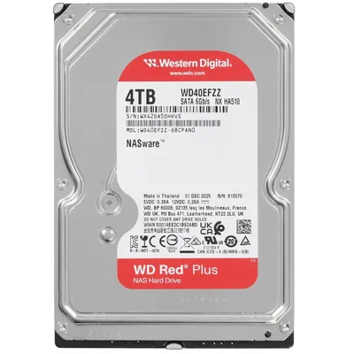 Жесткий диск Western Digital WD40EFZZ, 4 ТБ, 3.5", SATA, 5400 rpm, CMR