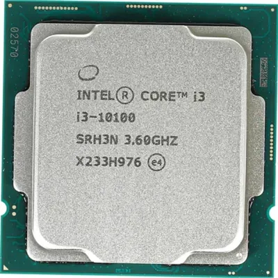 Процессор Intel CM8070104291317SRH3N, Core i3-10100, 4 ядра, 3.6ГГц