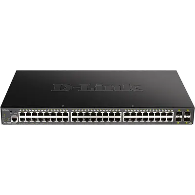 Коммутатор D-Link DGS-1250-52XMP/A1A, L2, 48×1GbE PoE, 4×10G SFP+, 370 Вт