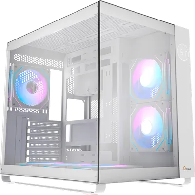 Корпус ПК Ocypus Iota-C70-WHD600XX-GL, Midi-Tower, TG, 6×120мм ARGB, USB-C, белый