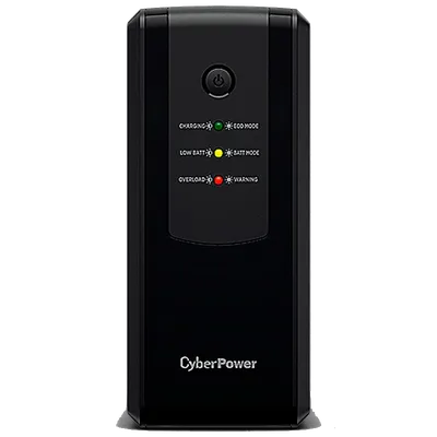 UT1200EG - Источник бесперебойного питания, CyberPower, UT1200EG, Мощность 1200ВА/700Вт, UTG-серия, Линейно-интерактивный, Напольный, LED/Rj11/RJ45 1Gb/USB/сухие контакты, AVR: 165-290В, АКБ 12В/5Ач*2 шт., Вых: 4xSchuko, Чёрный