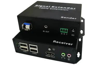 Удлинитель NST NS-VF-HD-KVM-ARI, HDMI+USB+ИК+RS232, оптический, 4K