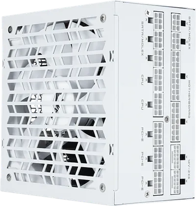 Блоки питания/ Power Supply SAMA P1200 White (XPH1200-AP), 1200W 80+ Platinum (ATX, 3.1, PCIe 5.0, Full modular, 1x24(20+4)pin mesh 600mm, 2xCPU 8(4+4)pin 700mm, 3xPCIe*2 8(6+2)pin 600mm, 2x12VHPWR PCIe 5.1 12+4pin 600W 600mm, 4xSATA*3 450+150+150+150mm, 4xMOLEX4pin*3 450+150+150+150mm , Active, 140x140mm, 150x150x86mm, APFC, OVP, UVP, SCP, OCP, OTP, OPP, SIP, white)