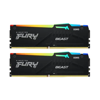 Память Kingston KF560C30BBEAK2-16, DDR5, 2×8ГБ, 6000МГц, CL30, Beast RGB