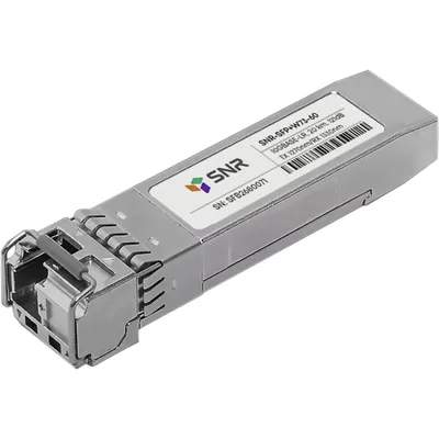 SNR SNR-SFP+W73-60 Одноволоконный модуль, SFP+ WDM 10GBASE-ER/EW, разъем LC, рабочая длина волны Tx/Rx: 1270/1330нм, дальность до 60км (21dB).
