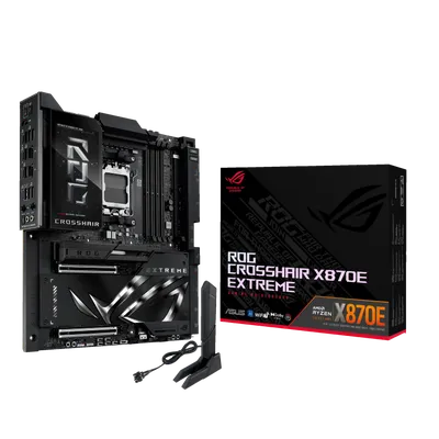 Материнская плата ASUS ROG CROSSHAIR X870E EXTREME, AM5, X870E, 4*DDR5, 4*SATA, 5*M.2,  10*USB 3.2, 2*Type-C, 2*USB4, 6*PCIx16, HDMI, E-ATX; 90MB1LB0-M0EAY0