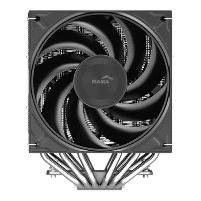 Кулер для процессора/ CPU Cooler SAMA A60E (265W, 4-pin PWM, 156.5mm, 6x6mm, 2x120mm, 78CFM, 29dBA, 2200RPM, S: 1851/1700/1200/115X, AM5/AM4, silver)