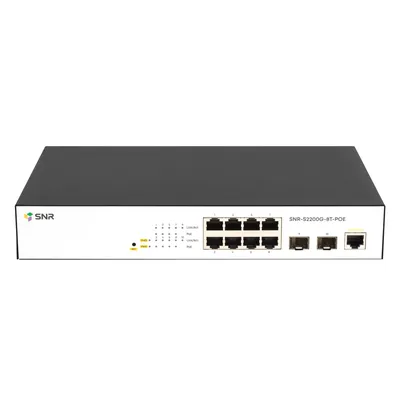 Коммутатор SNR SNR-S2200G-8T-POE, L2, 8×1GbE PoE, 2×SFP, PoE 100 Вт