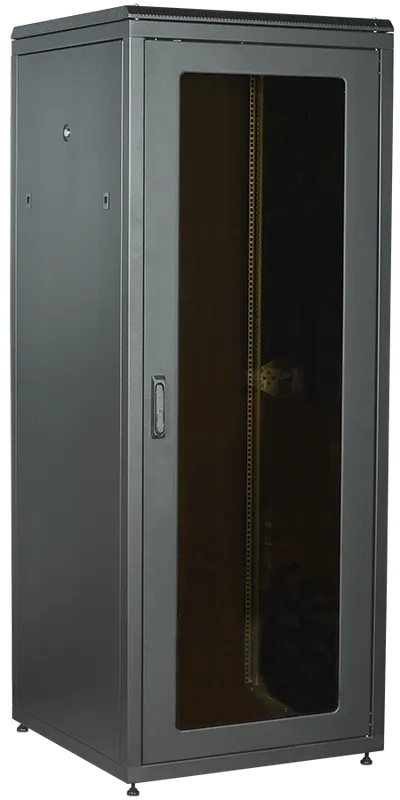 Шкаф сетевой ITK LN05-18U88-GM, 19" 18U 800×800мм, стекло/металл, черный