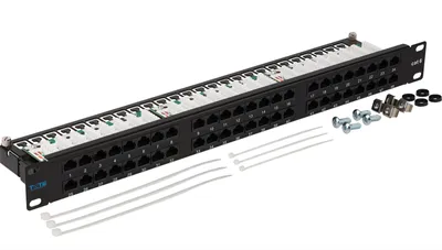 Патч-панель LANMASTER TWT-PP48/1U-U6, 48 портов, кат.6, UTP, 1U
