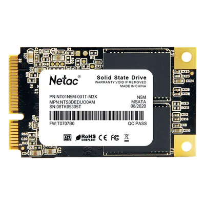 SSD Netac NT01N5M-001T-M3X, 1TB, mSATA, 560/520 МБ/с