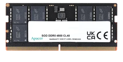 Оперативная память Apacer, DDR5, 16GB (1x16GB), 4800MHz, CL40, SO-DIMM