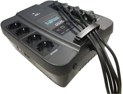ИБП Powercom SPD-1100U LCD, 1100 ВА, 605 Вт, 8 розеток, USB