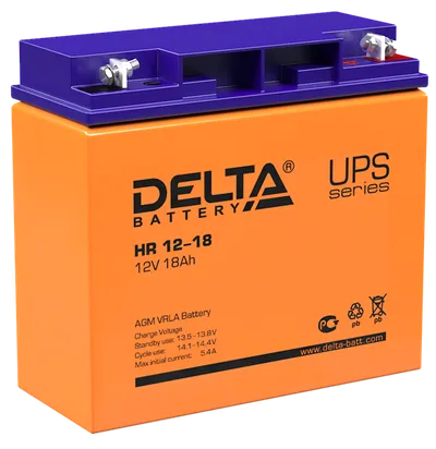Аккумулятор DELTA Battery HR 12-18, 12В, 18Ач